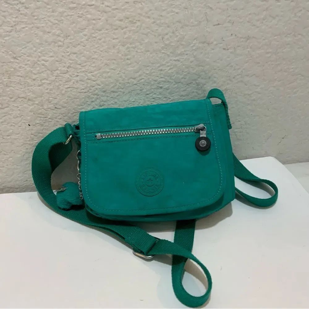 Kipling mini crossbody green flap